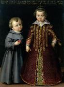 Cristofano Allori Portrait of Francesco and Caterina Medici oil